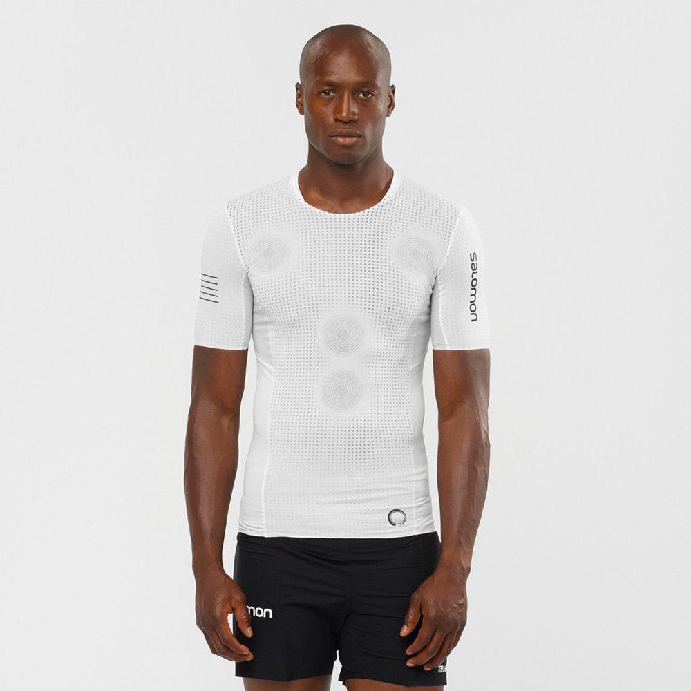 Salomon S/LAB NSO - Mens Tops - White - NZ (73612-YVIP)